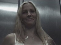 The hunter shot hot doll rightening thongs in the elevator because she had a cameltoe!