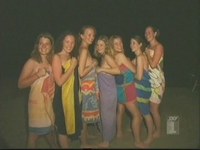 Oh wow! Our camera guy became a witness of the horniest naked beach party arranged by sexy girls at night.